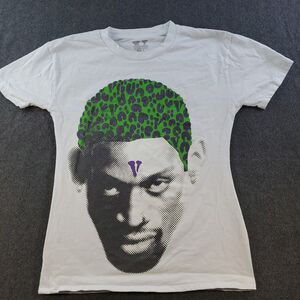 Vlone x Dennis Rodman White Cheetah Print T-Shirt Women’s/Youth Size Medium